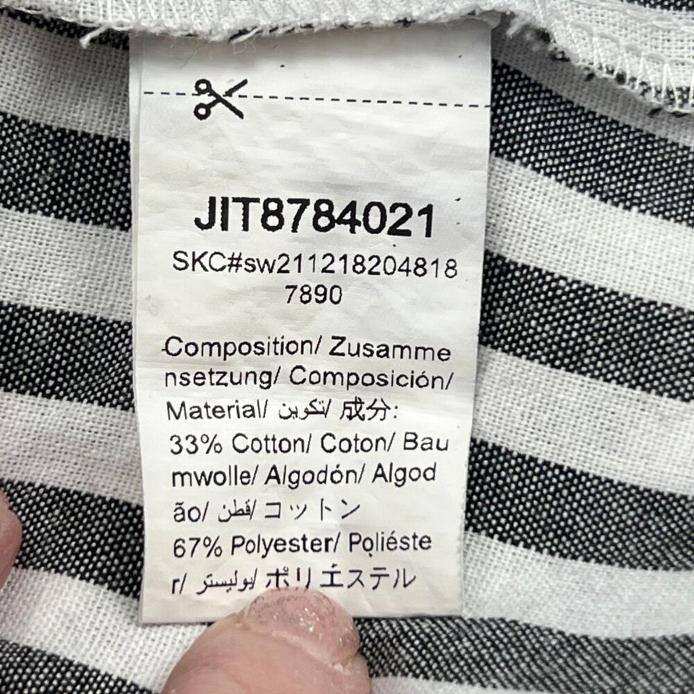 Emery Rose Dress XXL Bohemian Vertical Striped Mini Ruffe Hem Casual Party Dress - Picture 10 of 11